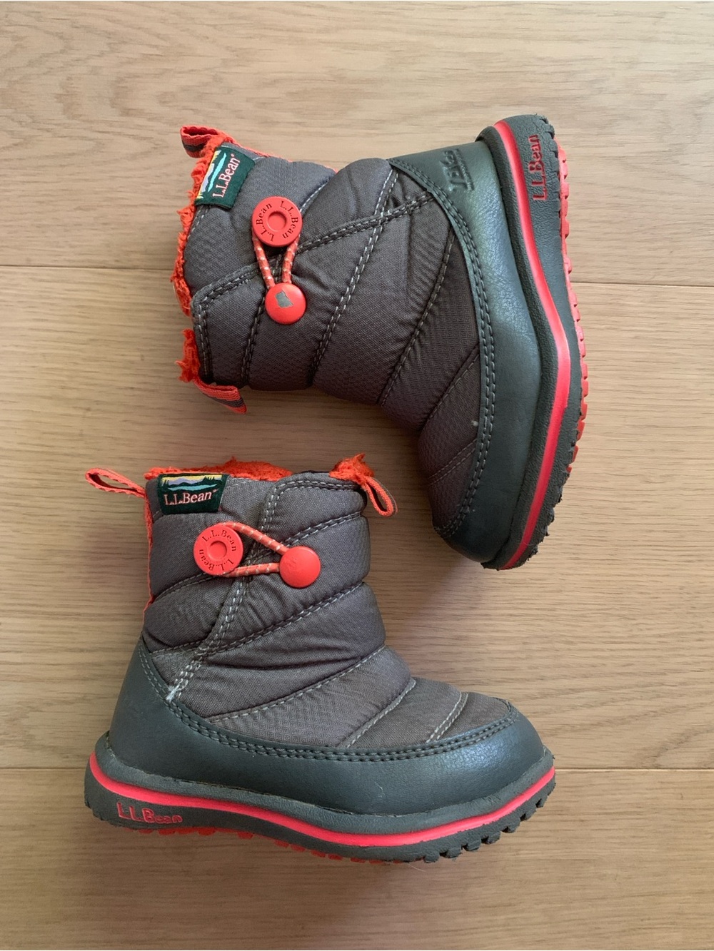 L.L.Bean Kids Size 6 Boys Waterproof Snow Boots 100g PrimaLoft Winter Outdoor